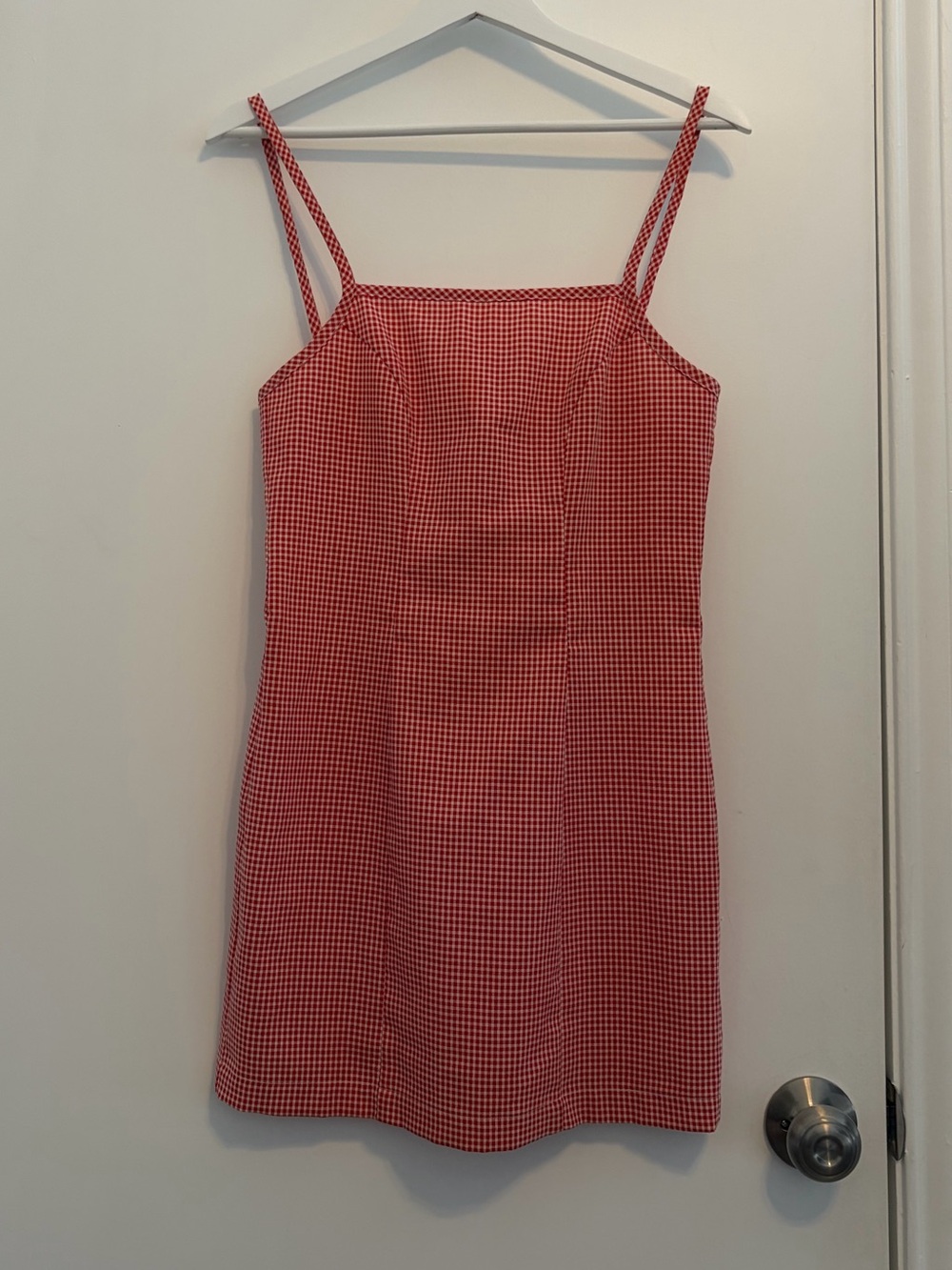 LIANA (LESET) red gingham mini dress